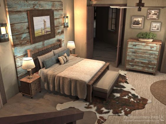 dormitor in stil rustic